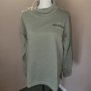 Peloton Women's Olive Green Turtleneck Top